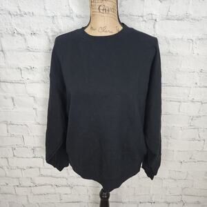 Agolde oversized pullover sweater Sz S black dolman sleeve crew neck A34N